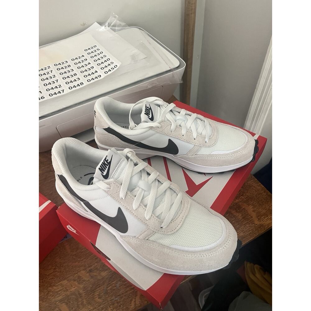 Nike Waffle Nav White/Black New in Box 7.5 Men 9 Women Classic Sport Running - Picture 6 of 8